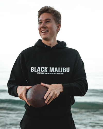 Black Malibu Premium Hoodie - Salmon Pink